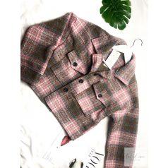 LINA kockás oversize ingkabát