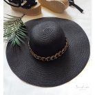 QUINN női kalap arany lánccal, fekete